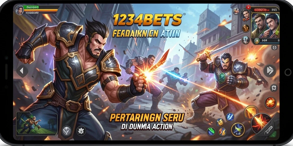 Gameplay seru 1234BETS dengan pertarungan intens.