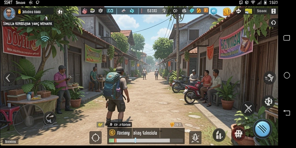 Tampilan gameplay yang menarik dalam simulasi kehidupan.