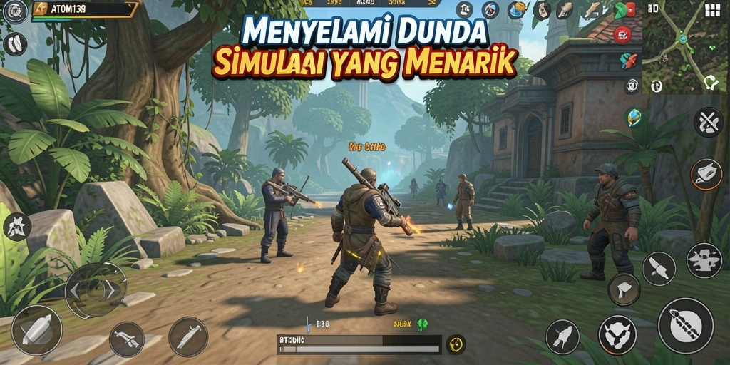 Screenshot ATOM138 menampilkan gameplay simulasi yang mendetail dan menarik.