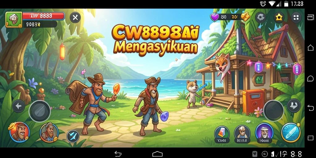 Tampilan gameplay CW8888 yang menyenangkan dan penuh warna.