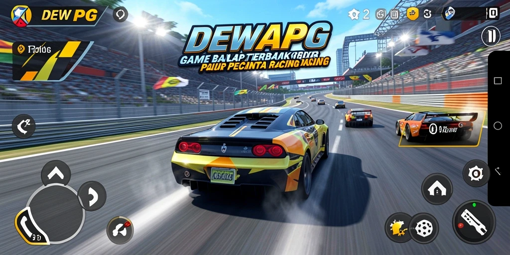 Tampilan menarik dari gameplay balap yang mendebarkan.