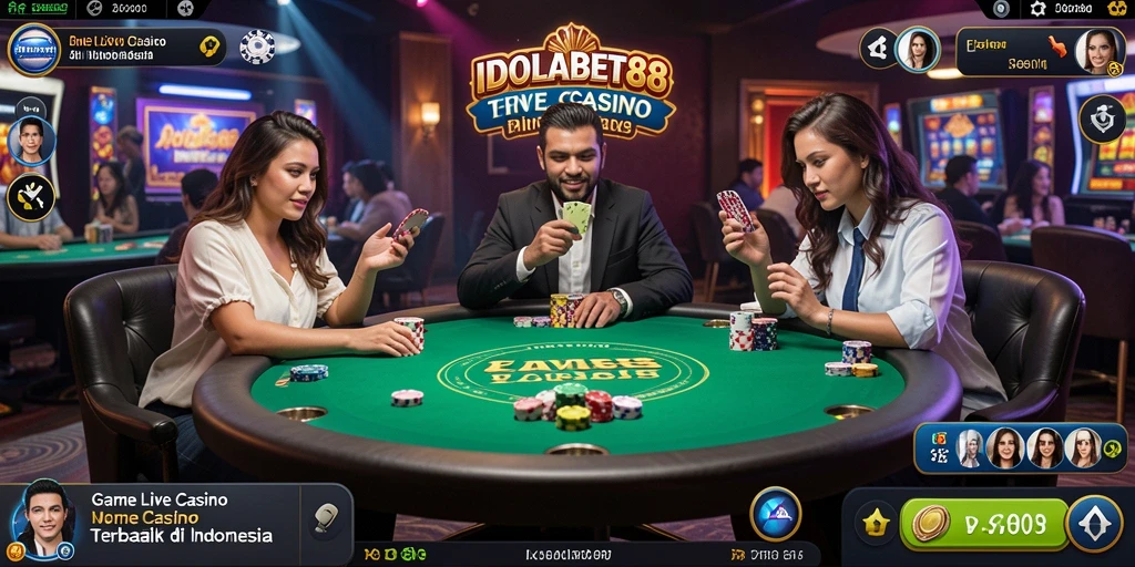 Tampilan gameplay menegangkan pada aplikasi Live Casino IDOLABET88.