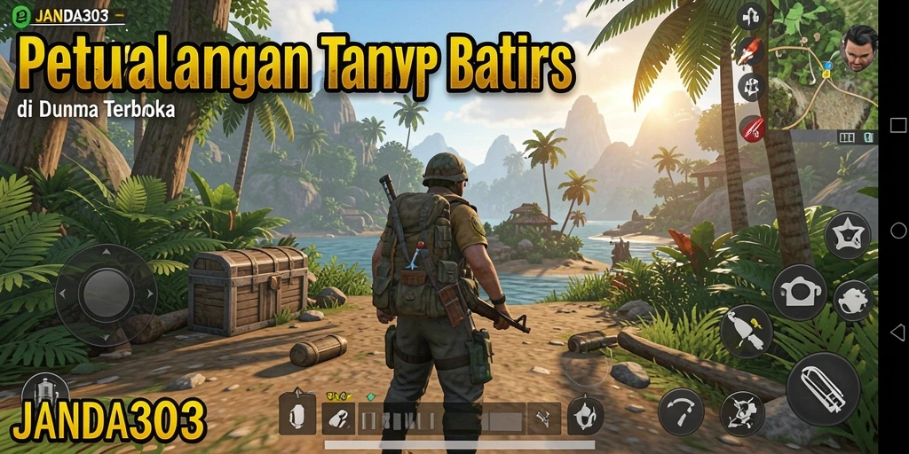 Tangkapan layar gameplay JANDA303 menunjukkan petualangan seru di dunia terbuka.