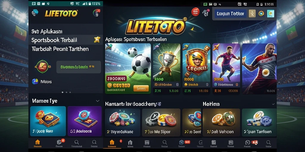 Screenshot utama LITETOTO menampilkan fitur live betting yang interaktif.