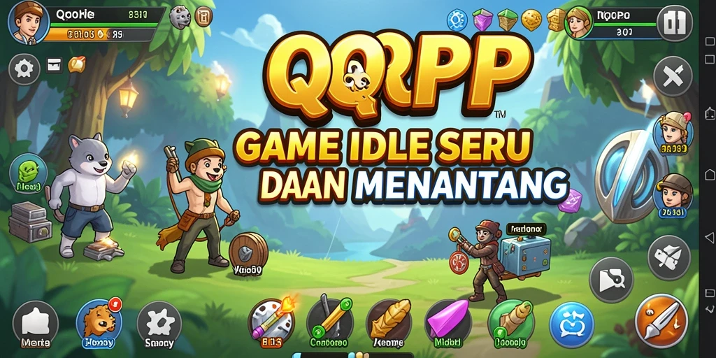 Tangkapan layar utama dari gameplay QQRP yang menunjukkan aksi Idle.