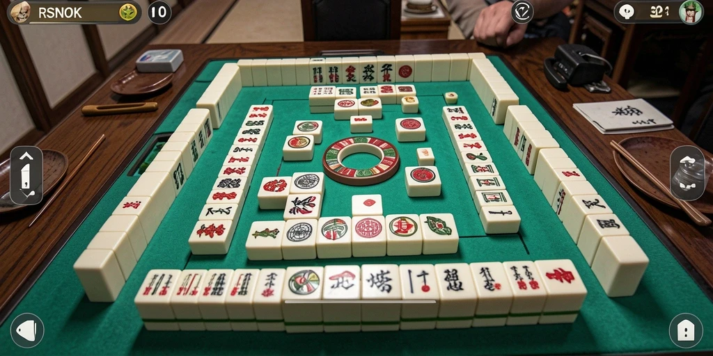 Screenshot RSNOK menampilkan gameplay Mahjong yang seru dan menarik.