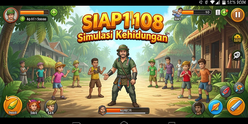 Tangkapan layar SIAP108 menunjukkan karakter dalam situasi sehari-hari yang menarik.