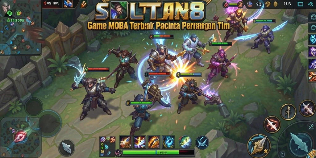 Tangkapan layar menunjukkan aksi seru permainan MOBA SULTAN88.