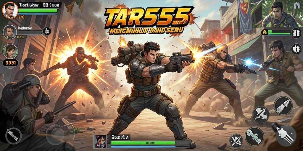 Tampilan menakjubkan dari gameplay aksi yang intens.